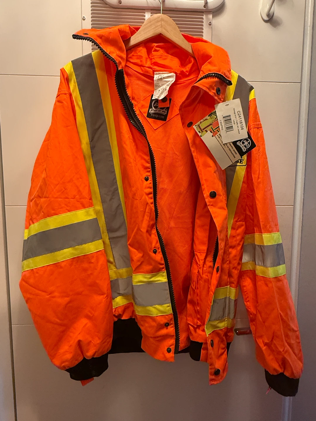 Canada Cartage 6-IN-1 Hi-Vis Traffic Jacket Orange Large - photo 3