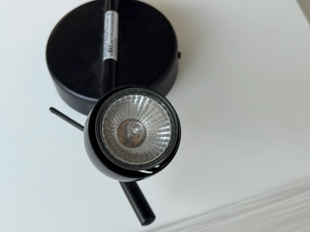 IKEA OLEBY Black & Silver 2-Light Track Light Fixture