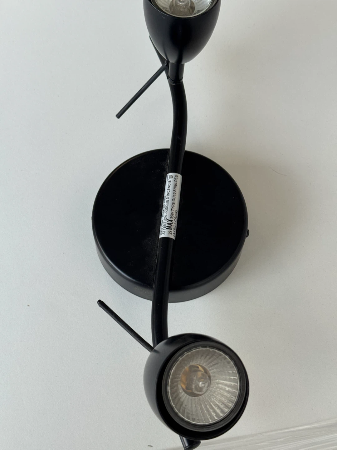 IKEA OLEBY Black & Silver 2-Light Track Light Fixture - photo 5