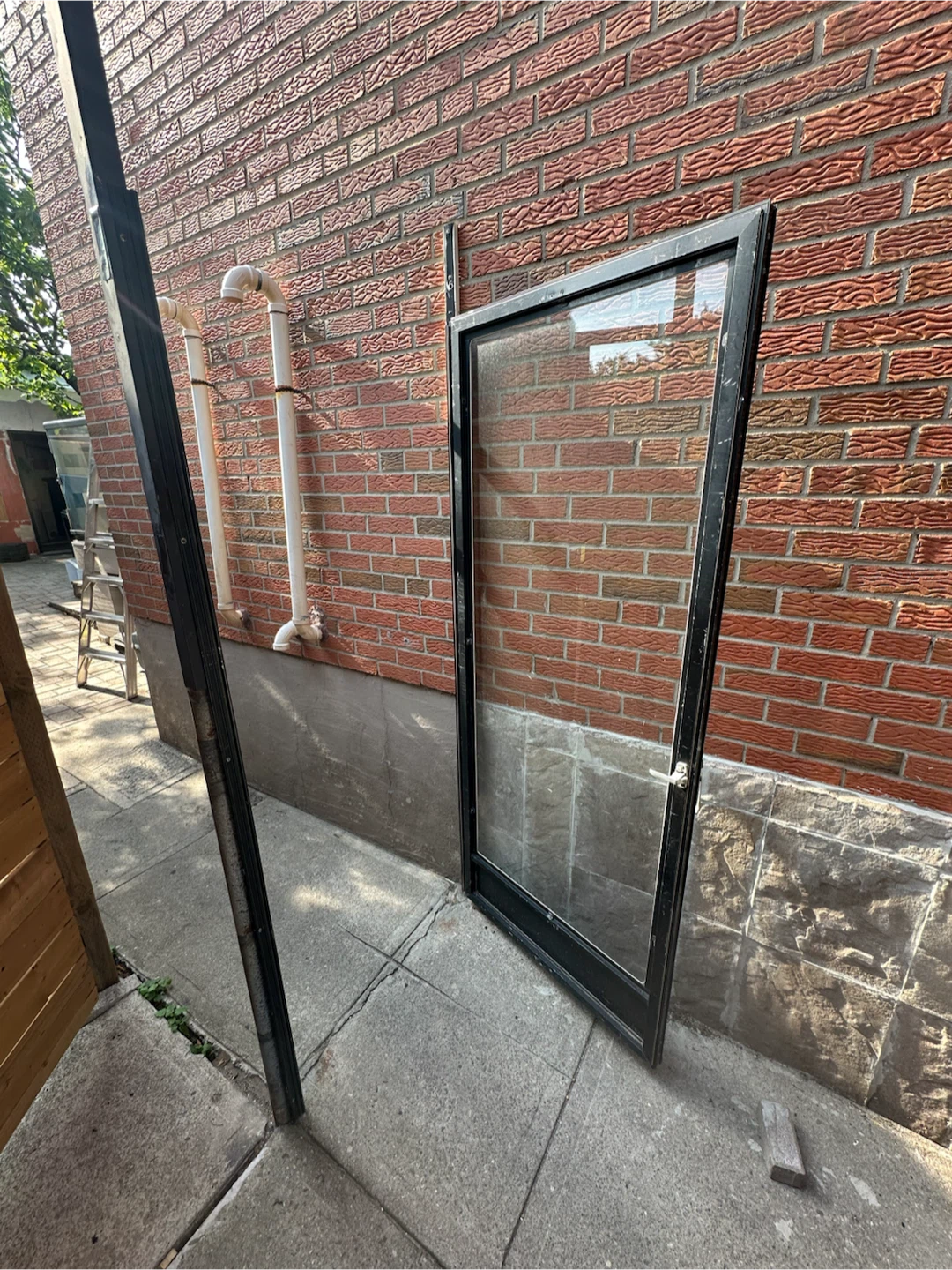 Black Metal Framed Glass Door W34H81 - photo 2