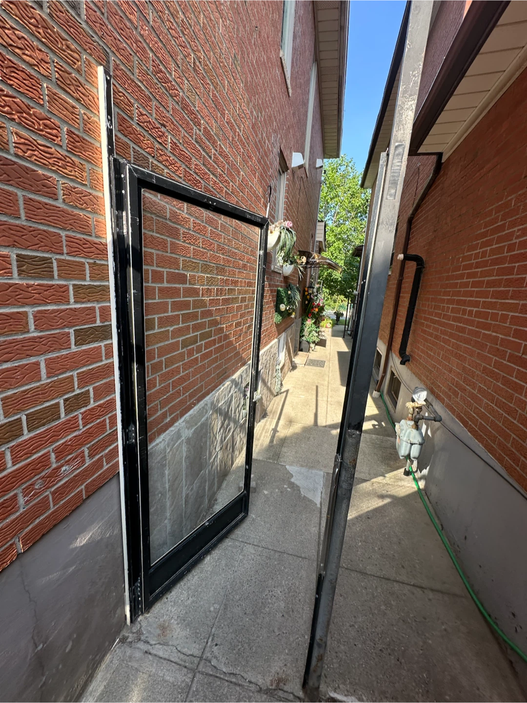 Black Metal Framed Glass Door W34H81 - photo 4