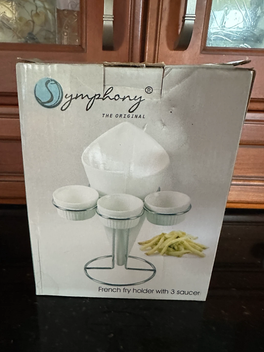 Symphony French Fry Holder with 3 Saucers