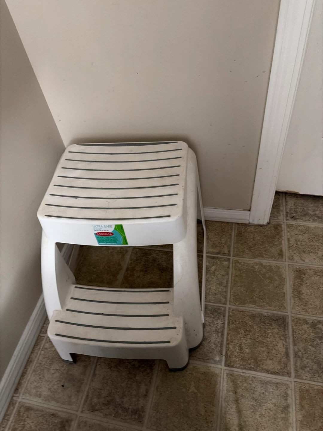 White Plastic Step Stool