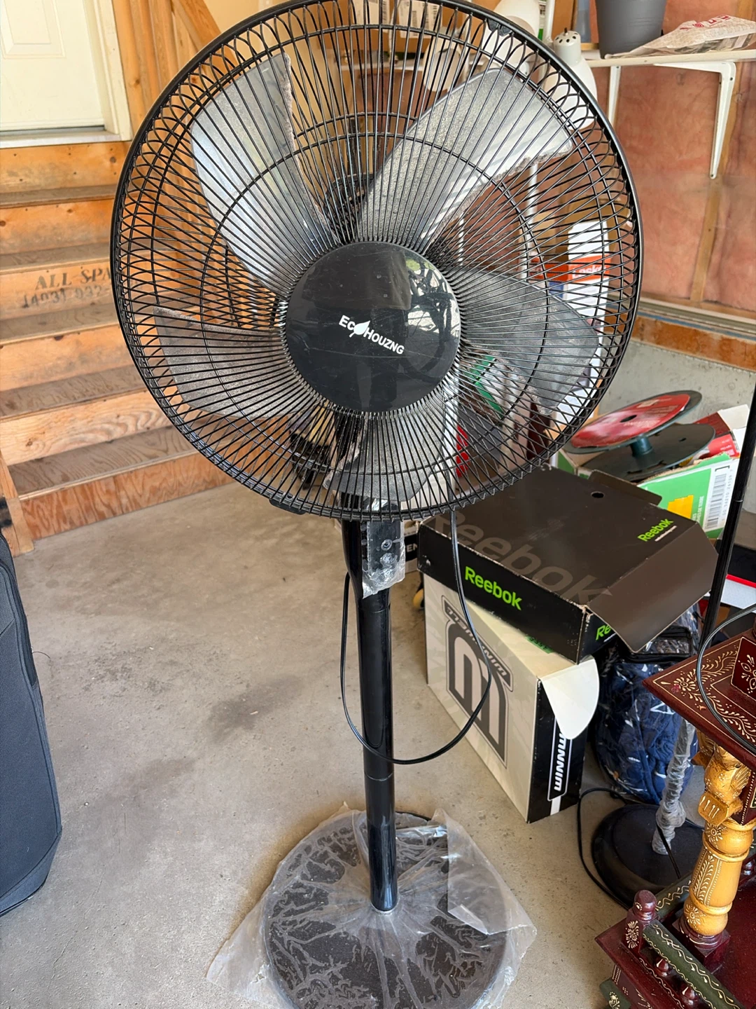 Black EcoCHUZNG Standing Fan