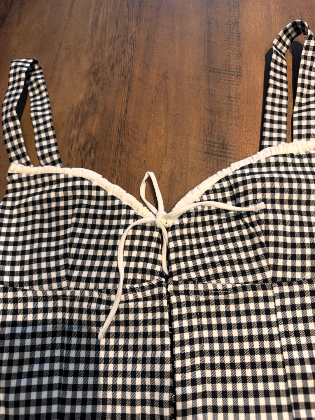 Forever 21 Black & White Gingham Top - XS