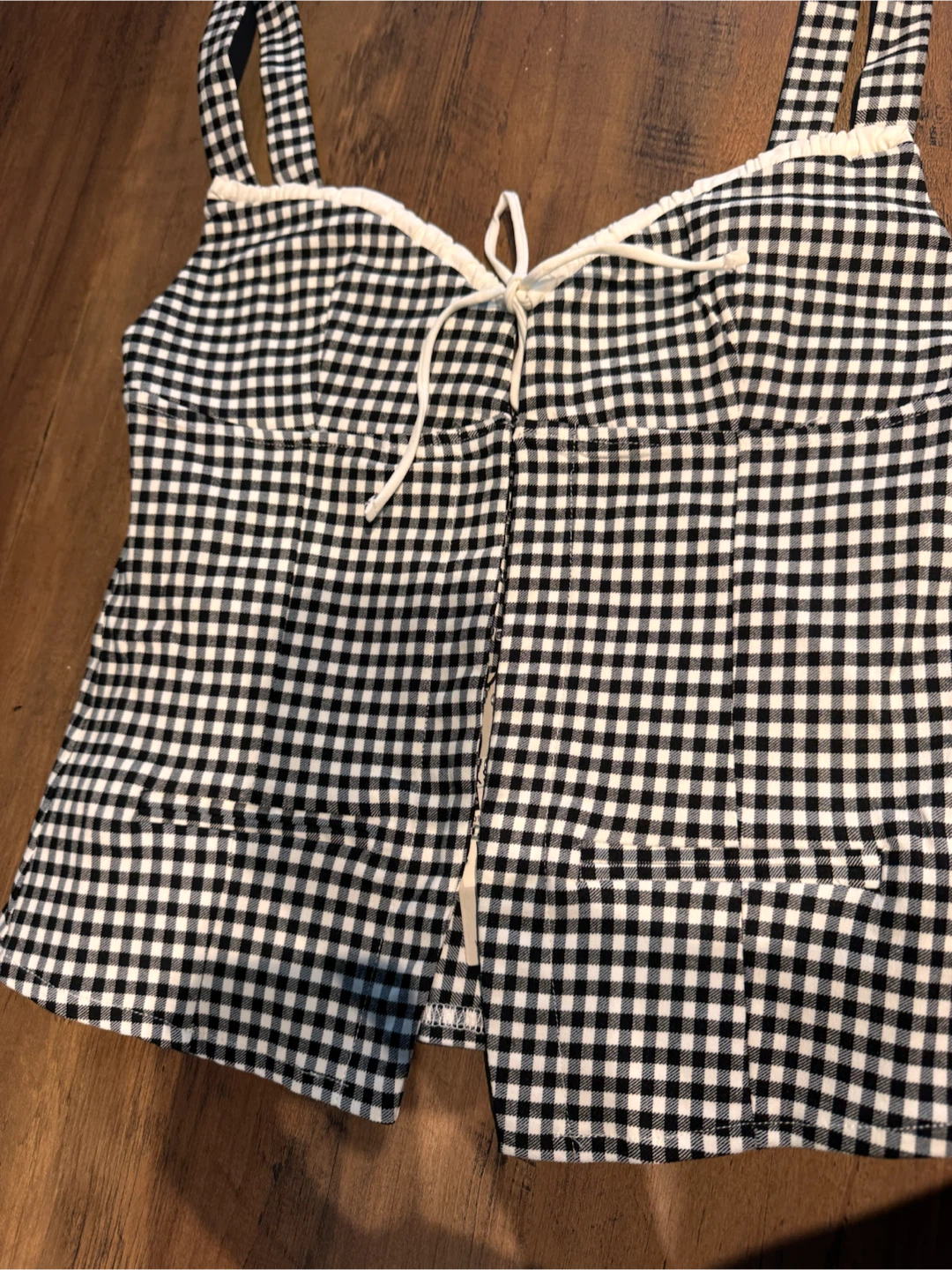 Forever 21 Black & White Gingham Top - XS - photo 2