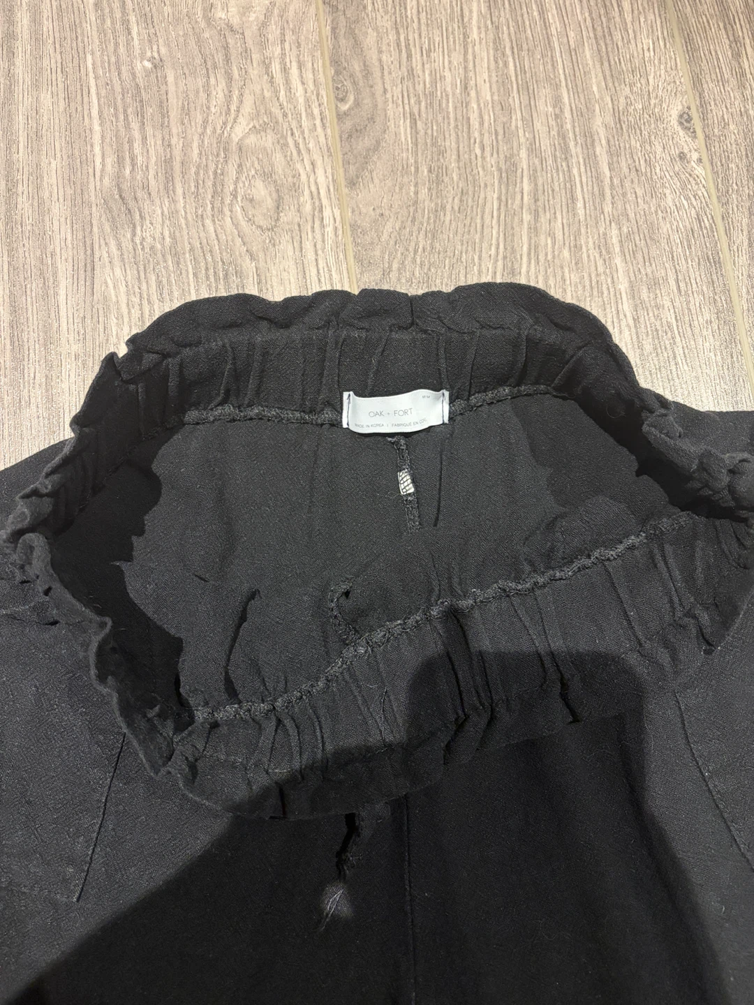 Oak + Fort Black Paperbag Waist Shorts - photo 2