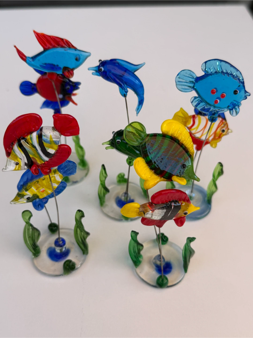 19 Hand Blown Glass Tropical Fish Figurines - photo 3