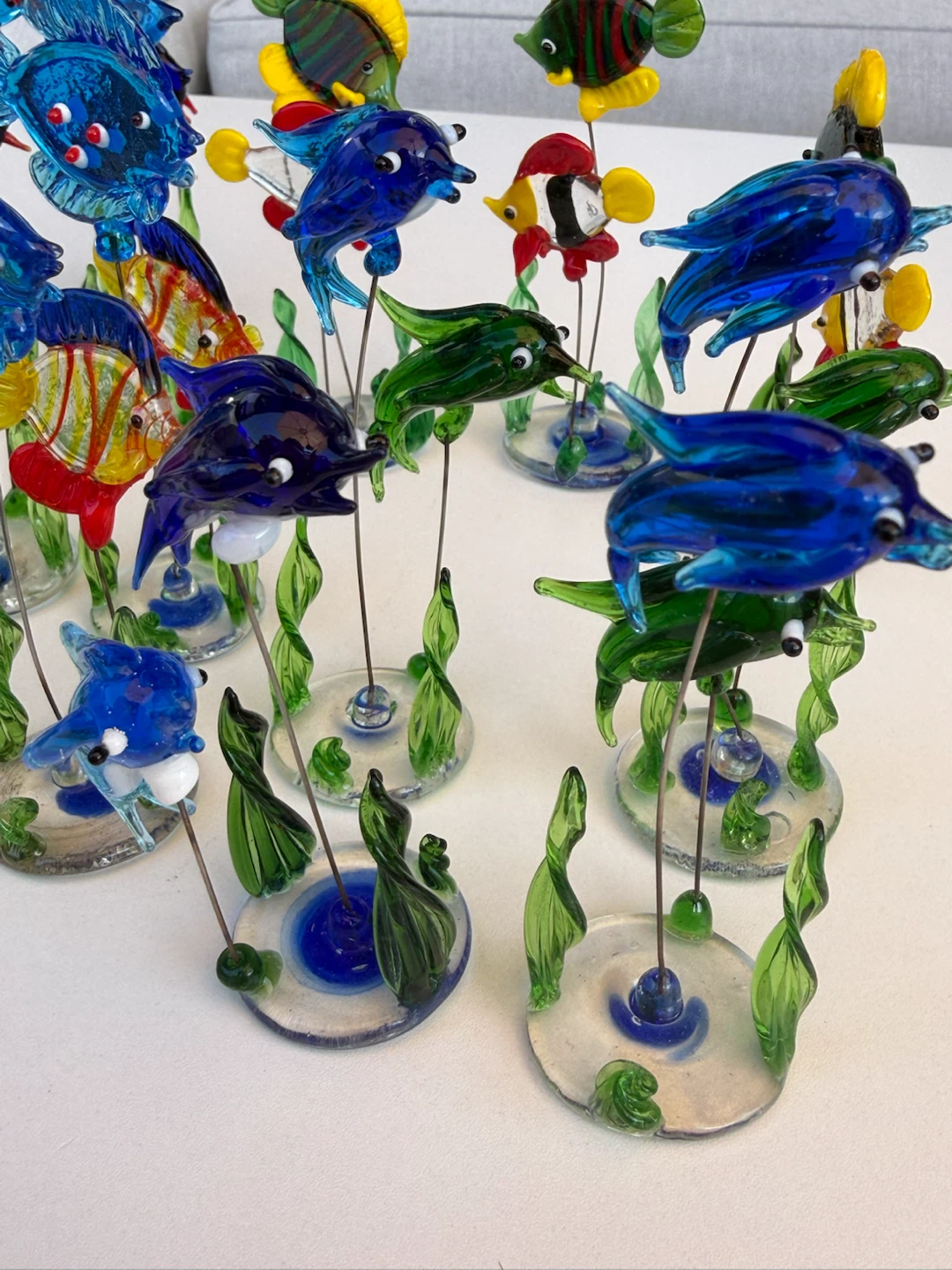 19 Hand Blown Glass Tropical Fish Figurines - photo 5