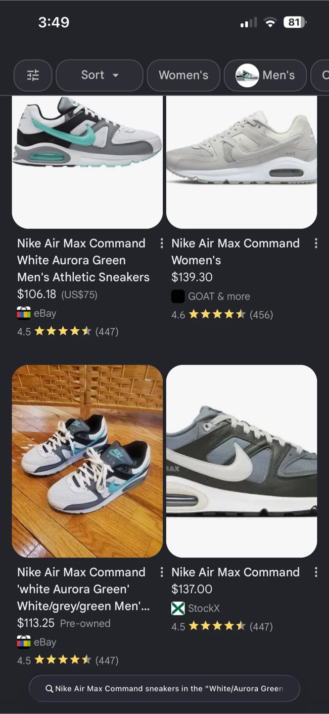 Nike Air Max Command White Aurora Green Sneakers - photo 3