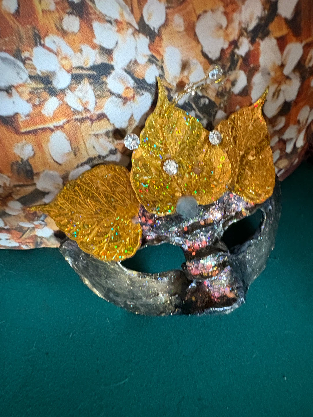 Gold Leaf Masquerade Mask - photo 2