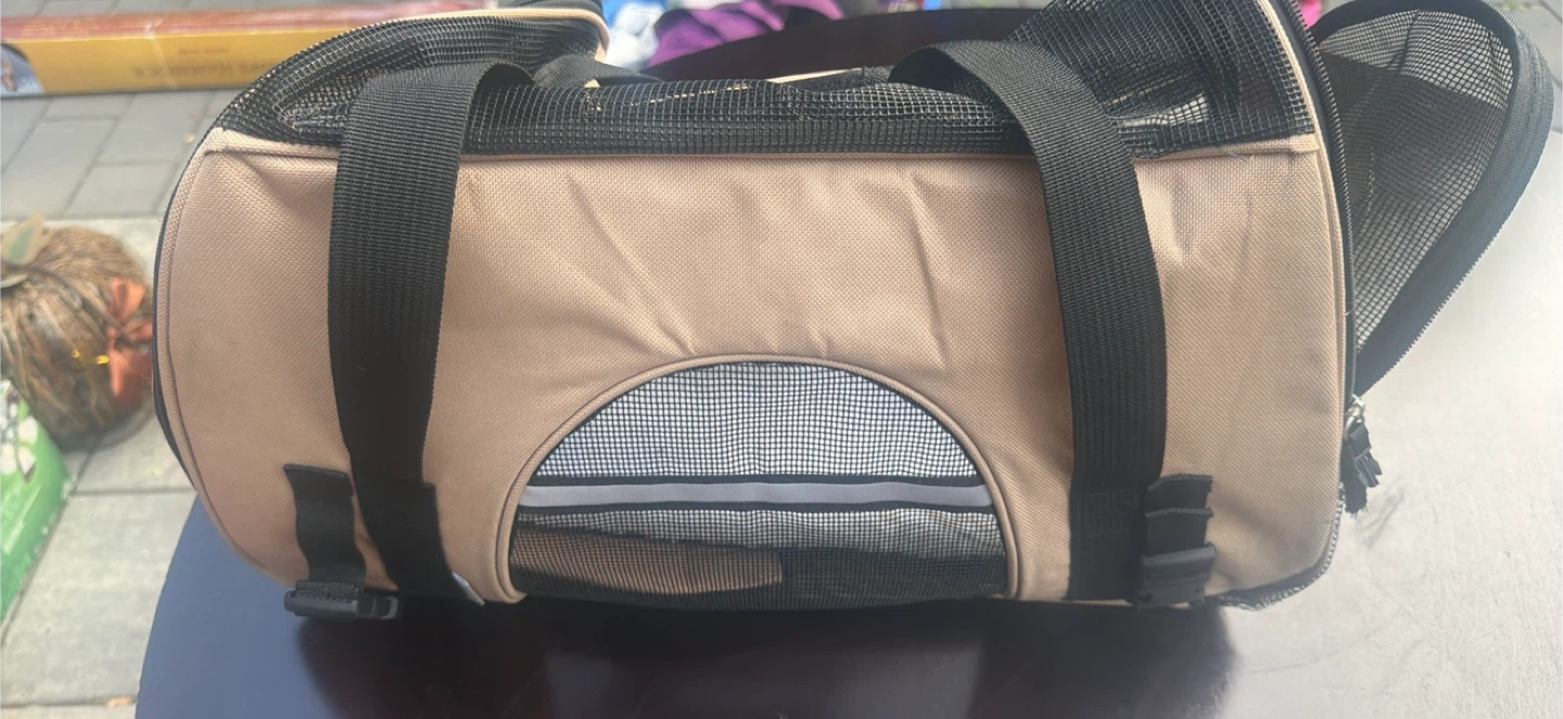 Tan Pet Carrier Bag