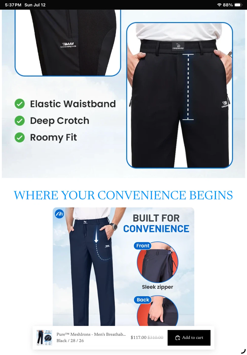 Pure Breathable stretch Pants Black - photo 2