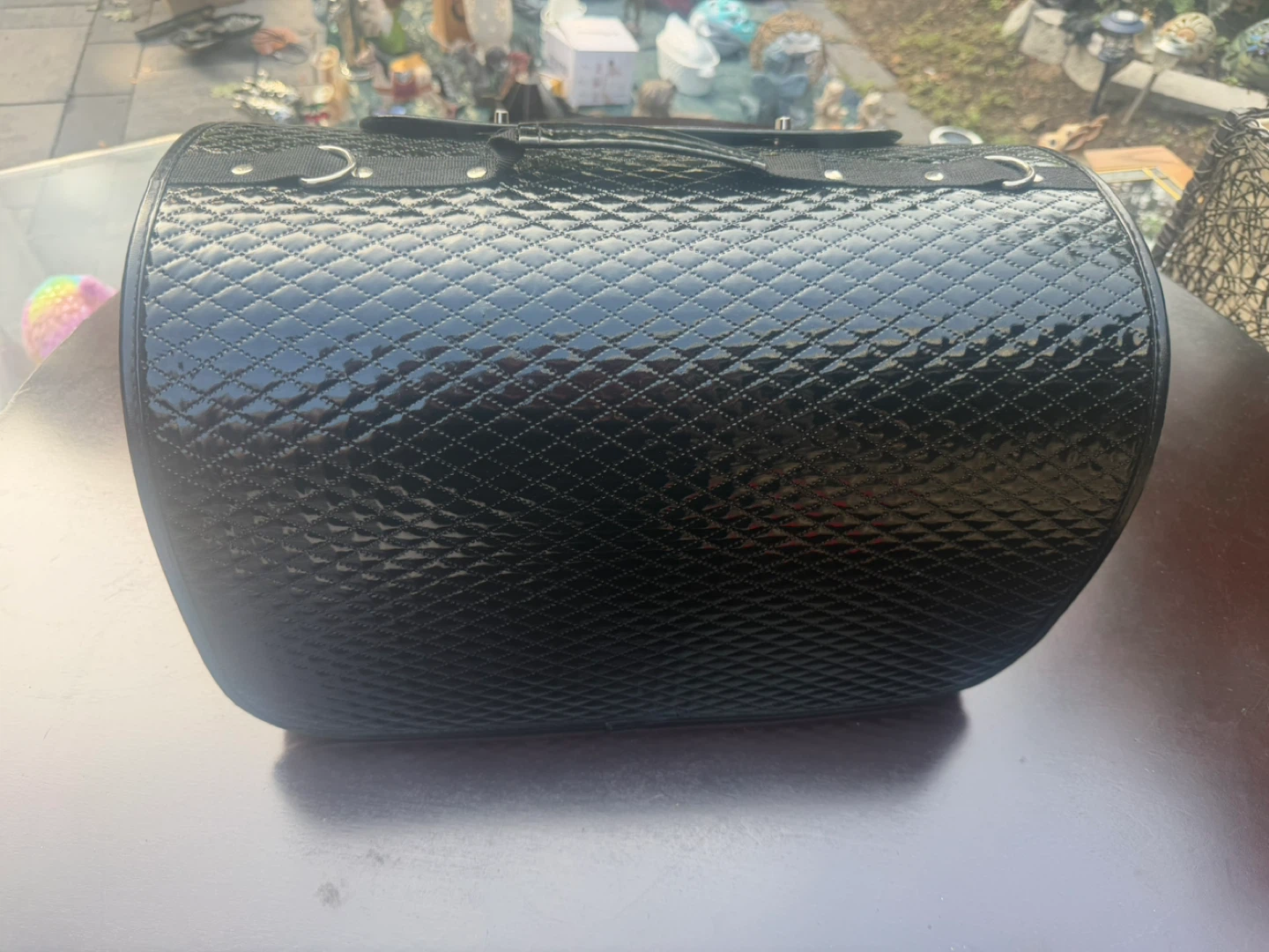Black Quilted Pet Carrier Bag - photo 3