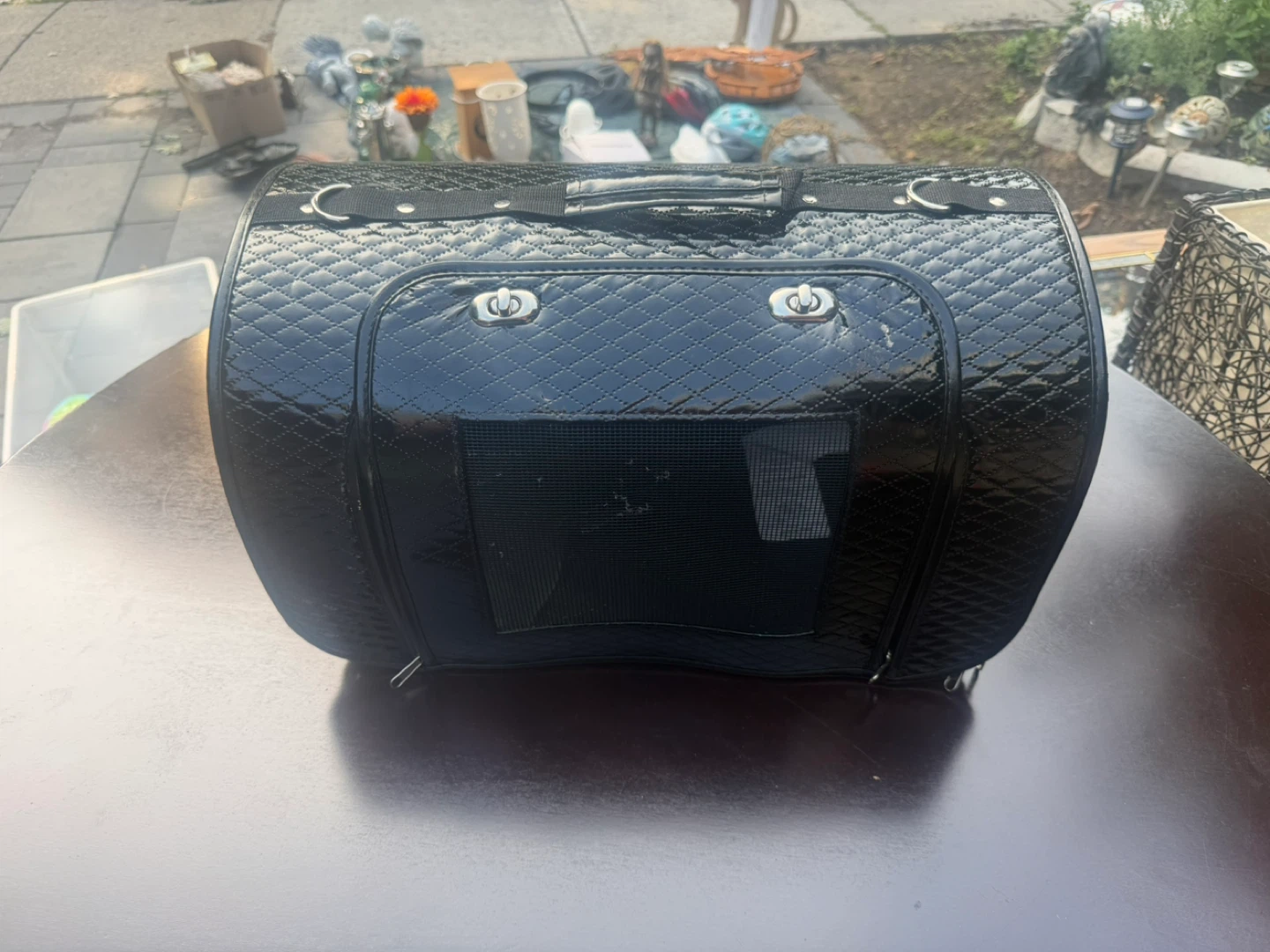 Black Quilted Pet Carrier Bag - photo 4