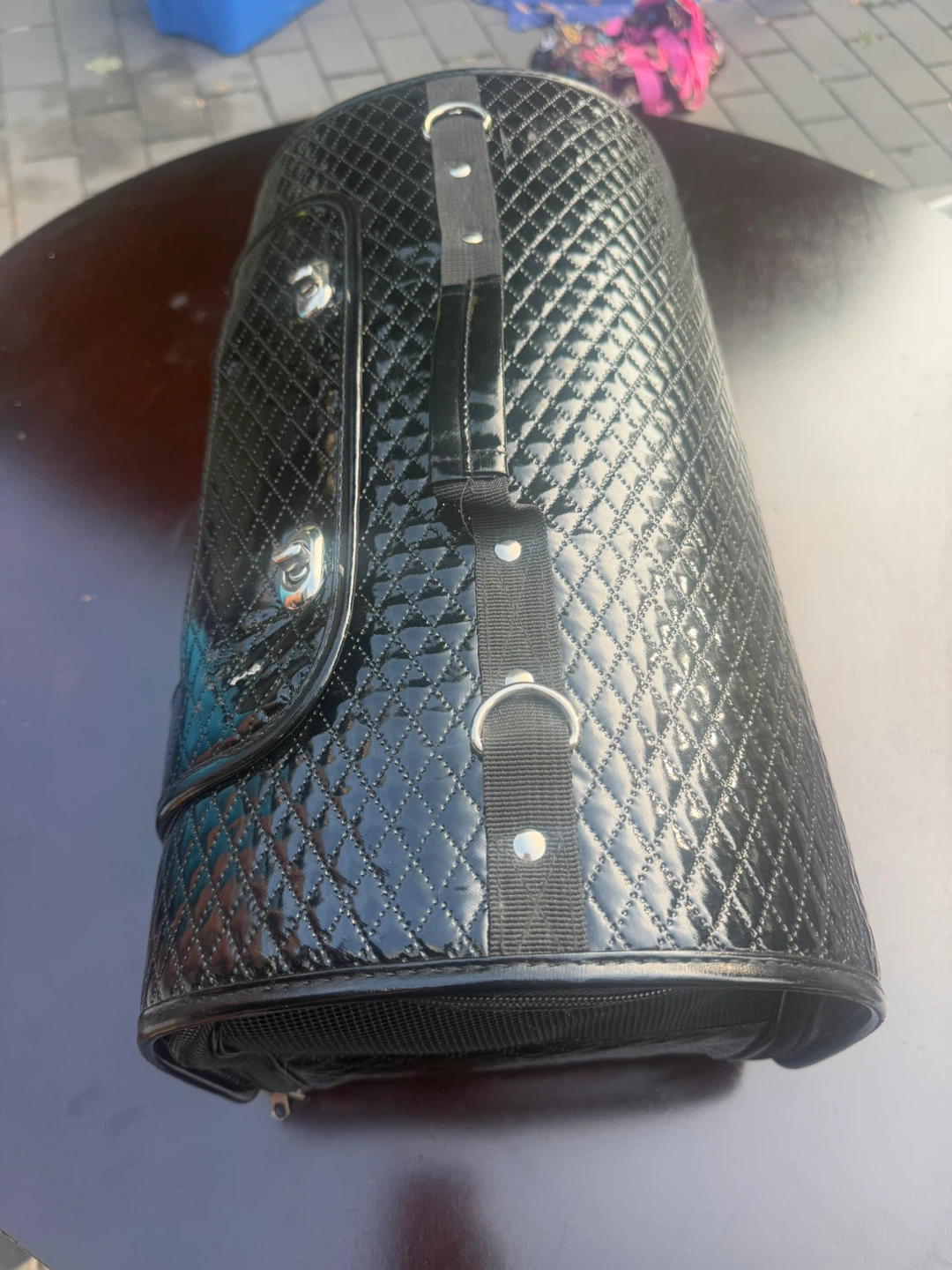 Black Quilted Pet Carrier Bag