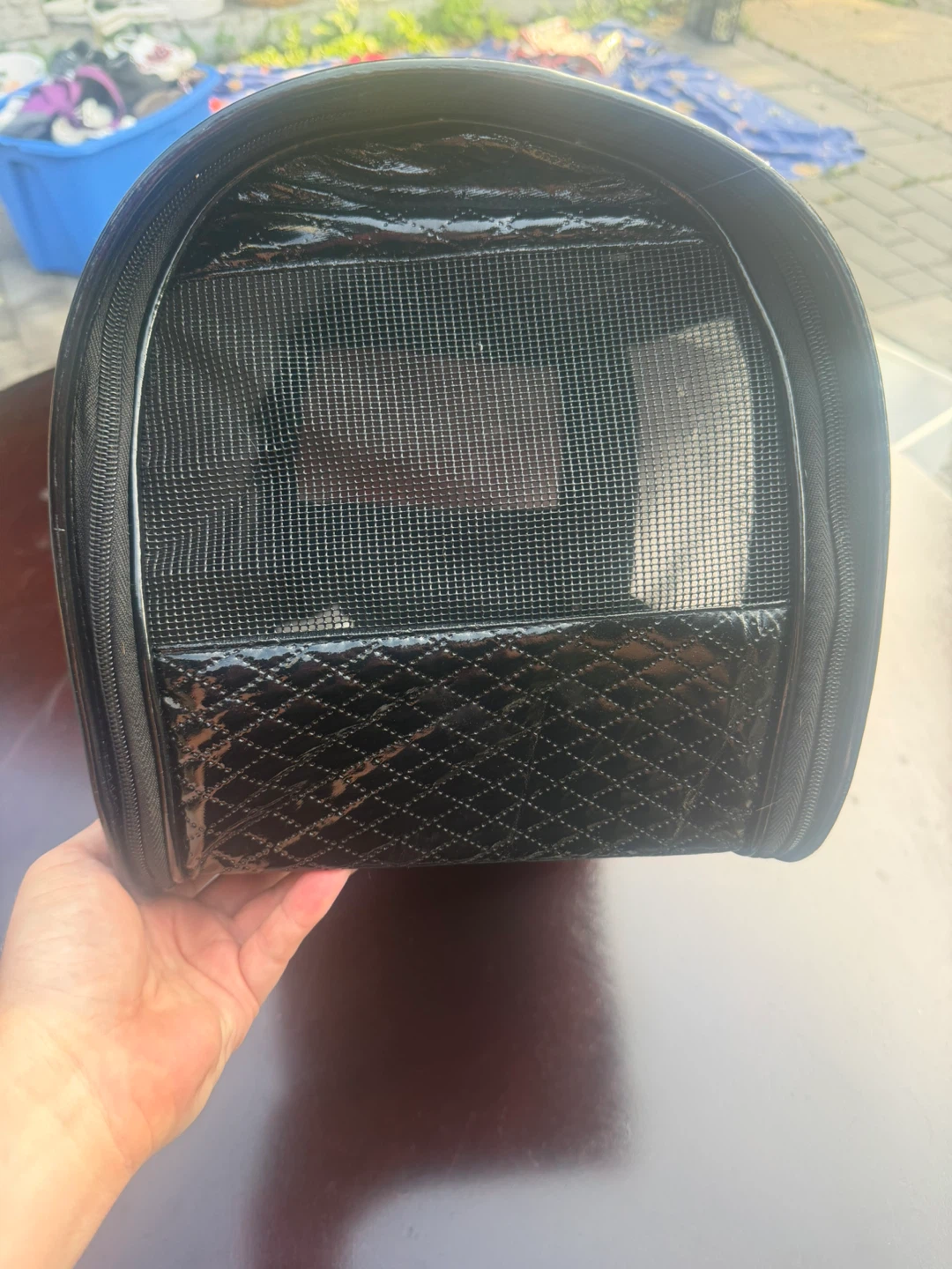 Black Quilted Pet Carrier Bag - photo 2
