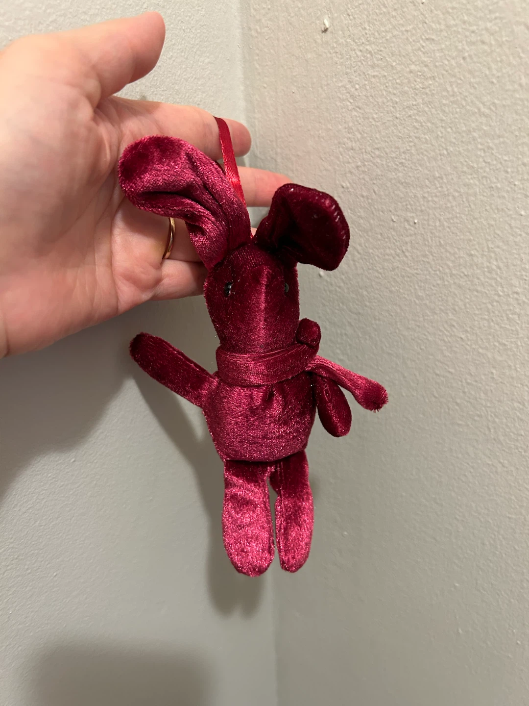 Velvet Bunny Ornaments (Set of 3) - photo 3