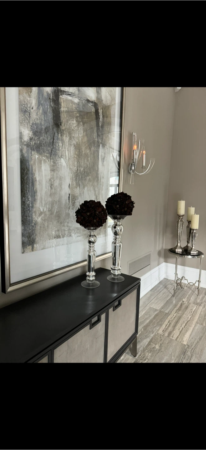 Set of 2 Decorative Flower Pedestals