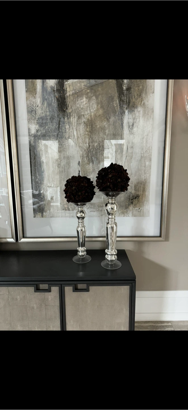 Set of 2 Decorative Flower Pedestals - photo 2