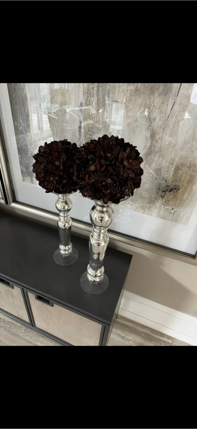 Set of 2 Decorative Flower Pedestals - photo 4