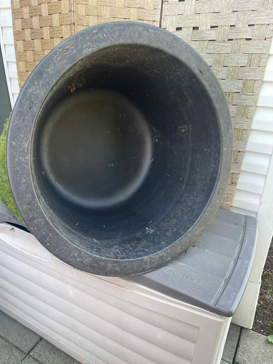 Large Black Plastic Planter Pot with Artificial Greenery - photo 3