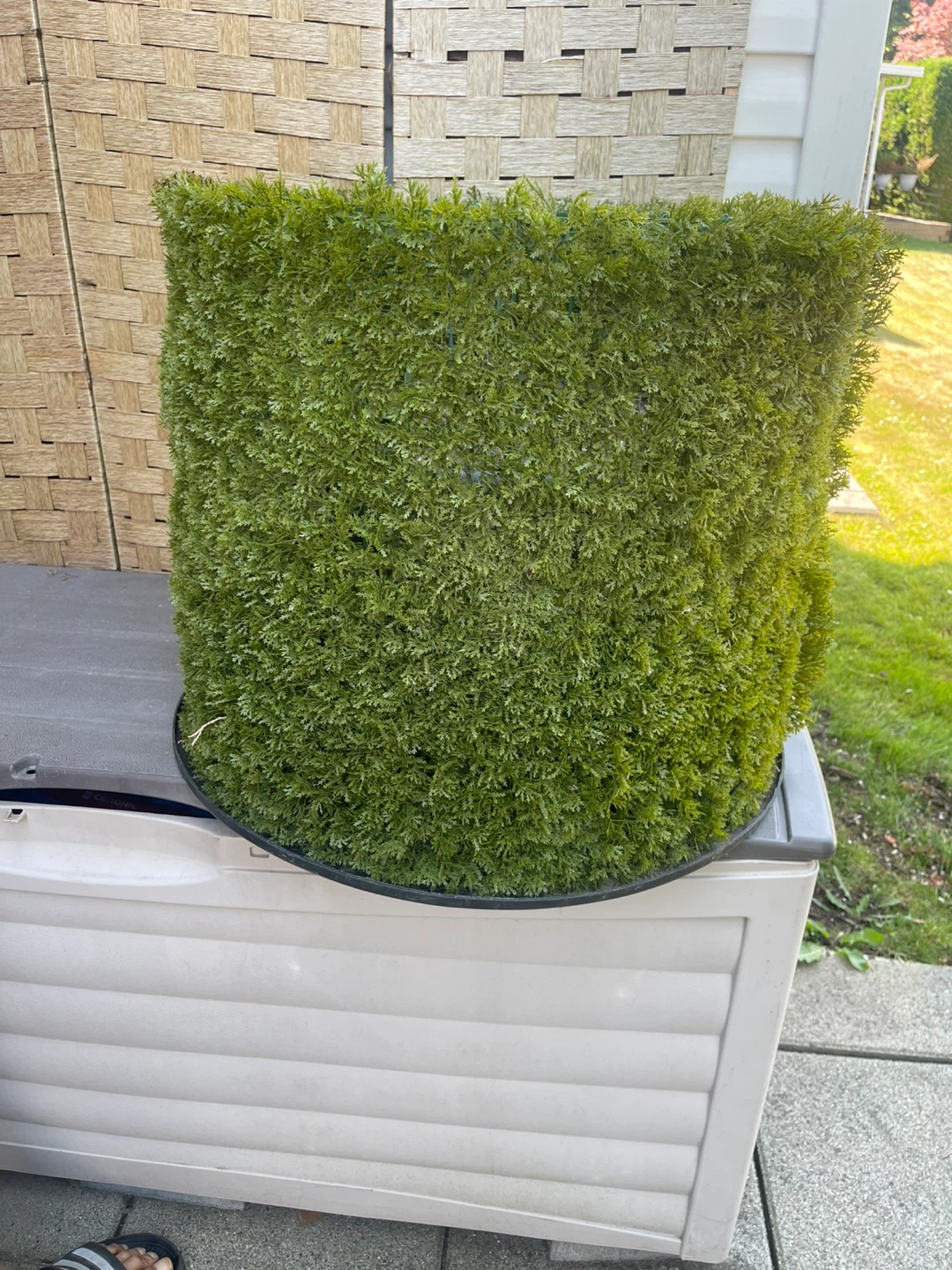 Large Black Plastic Planter Pot with Artificial Greenery - photo 4