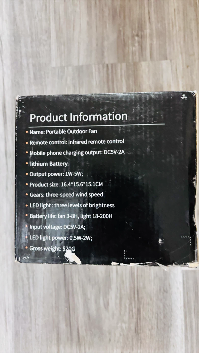 Portable Outdoor Fan with Remote - photo 2