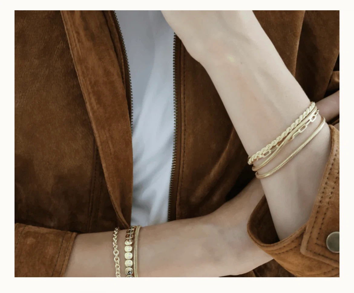 LISA GOZLAN Gold Rope Chain Bracelet- Gold Vermeil / 8" - photo 2