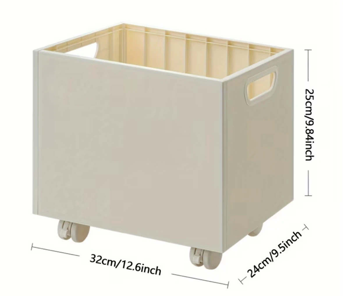 Cream Storage Bin with Wheels - photo 5