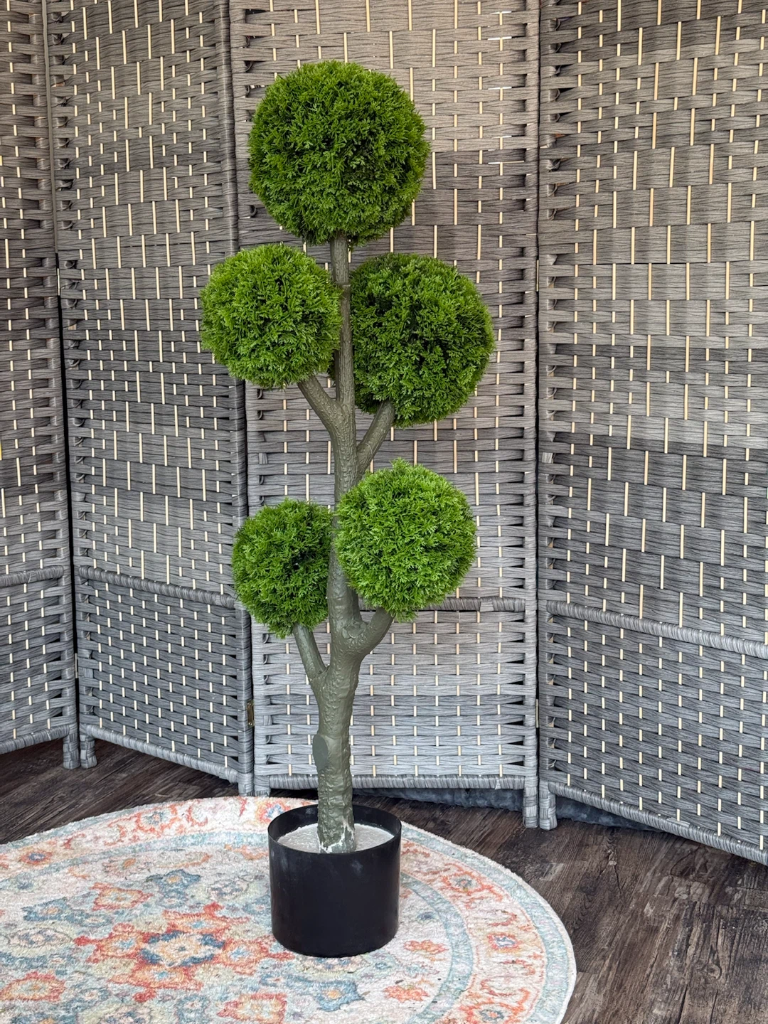 Artificial 5-Ball Topiary Tree - 44”