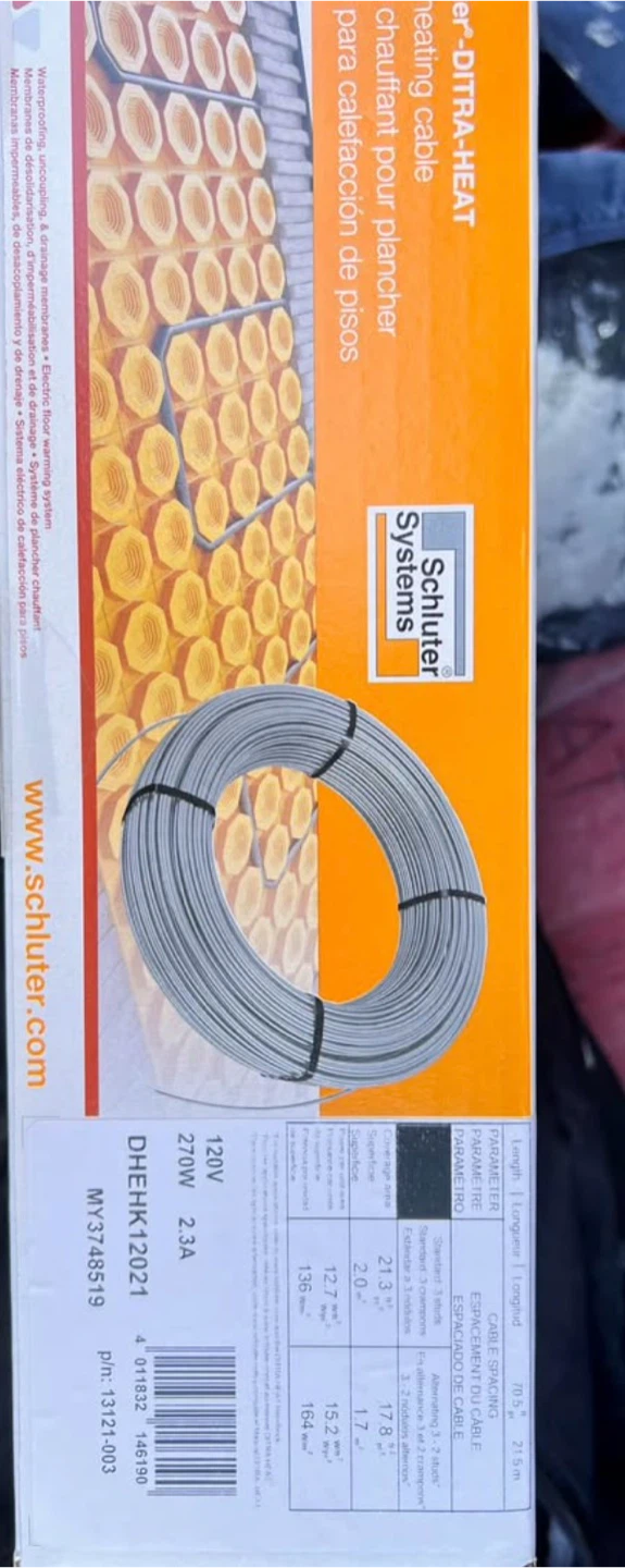 Schluter Systems DITRA-HEAT Electric Heating Cable