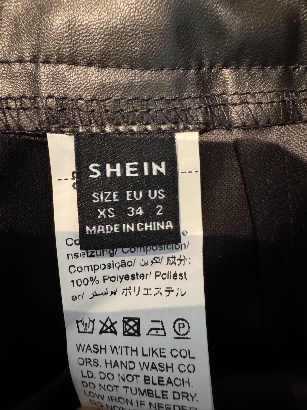 SHEIN Black Faux Leather Mini Skirt - photo 2
