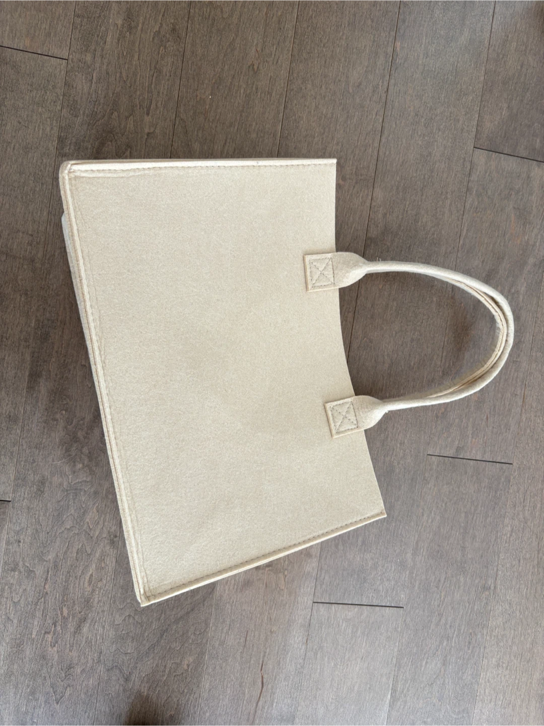 Beige Felt Tote Bag