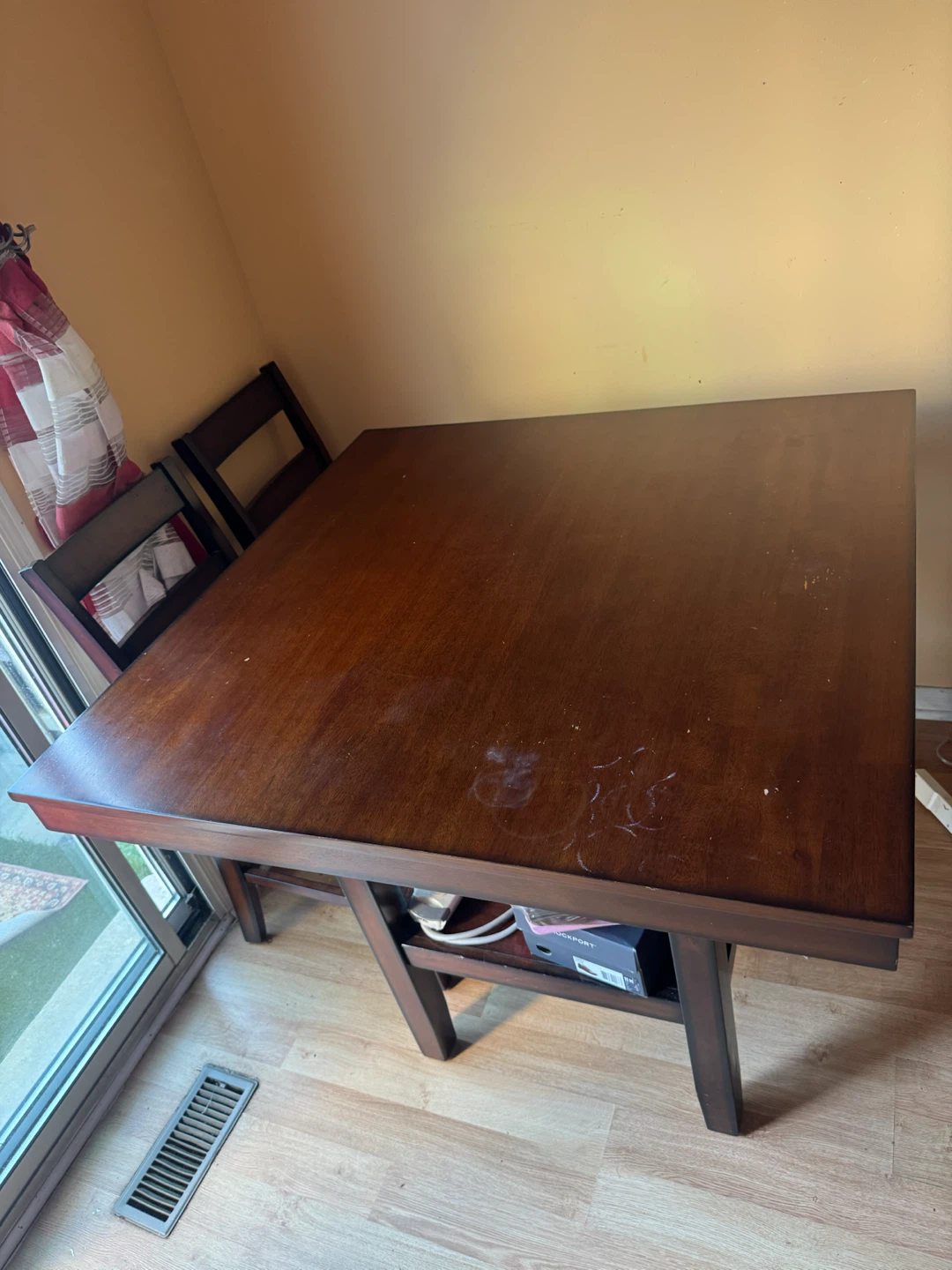 Dark Wood Dining Table and Chairs Set - photo 3