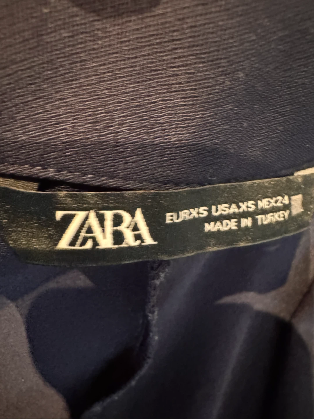 Zara Navy Long Sleeve Midi Dress - photo 3