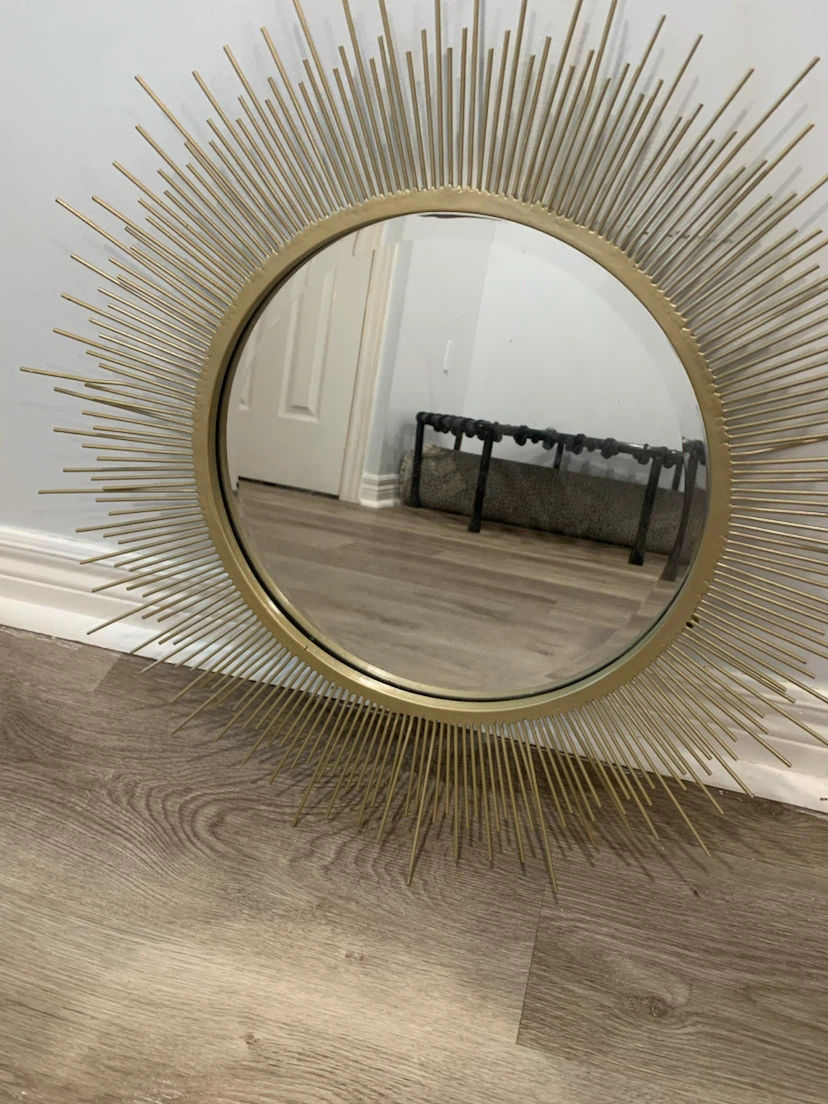 Gold Sunburst Wall Mirror - photo 2