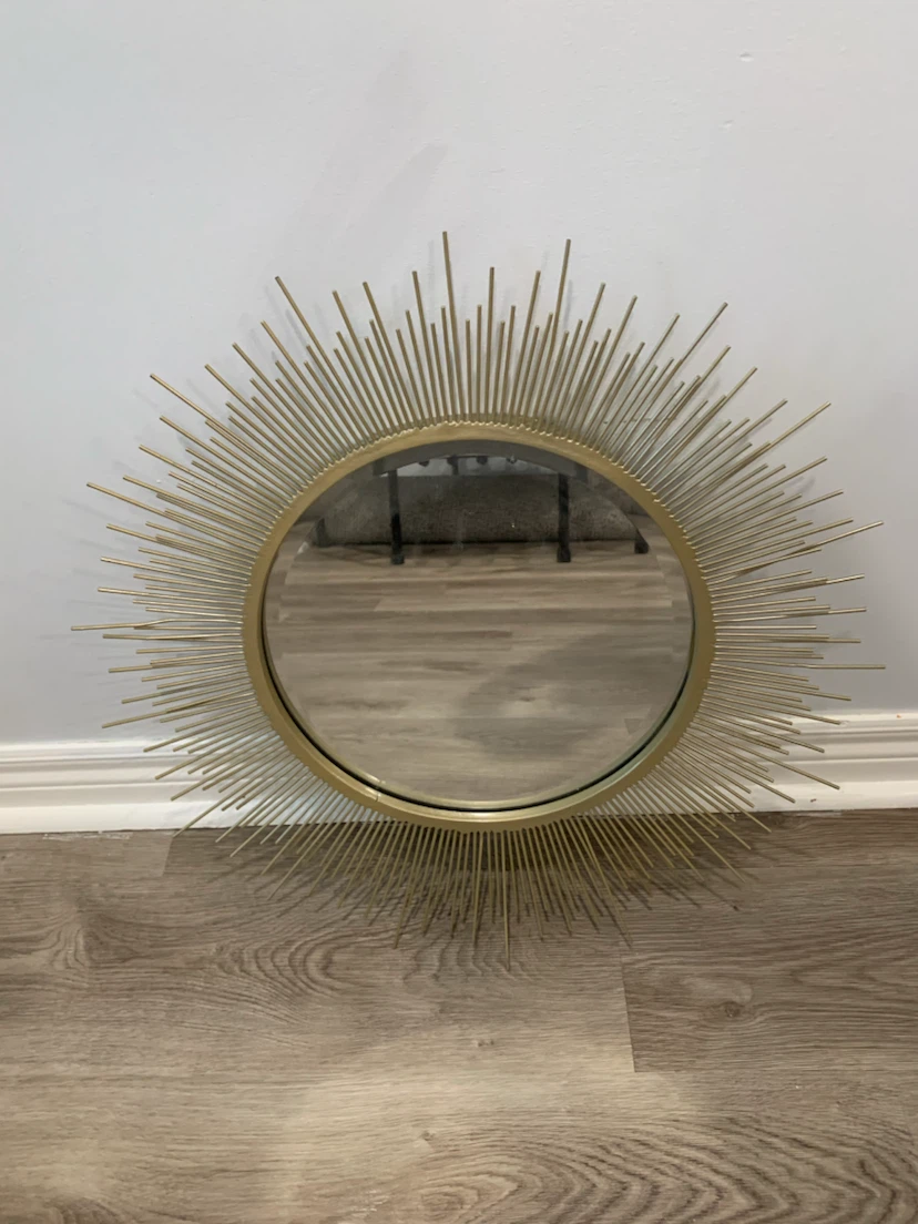 Gold Sunburst Wall Mirror - photo 3