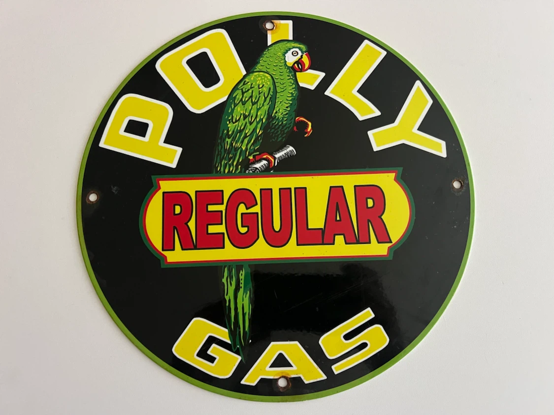 Polly Gas Regular Metal Sign