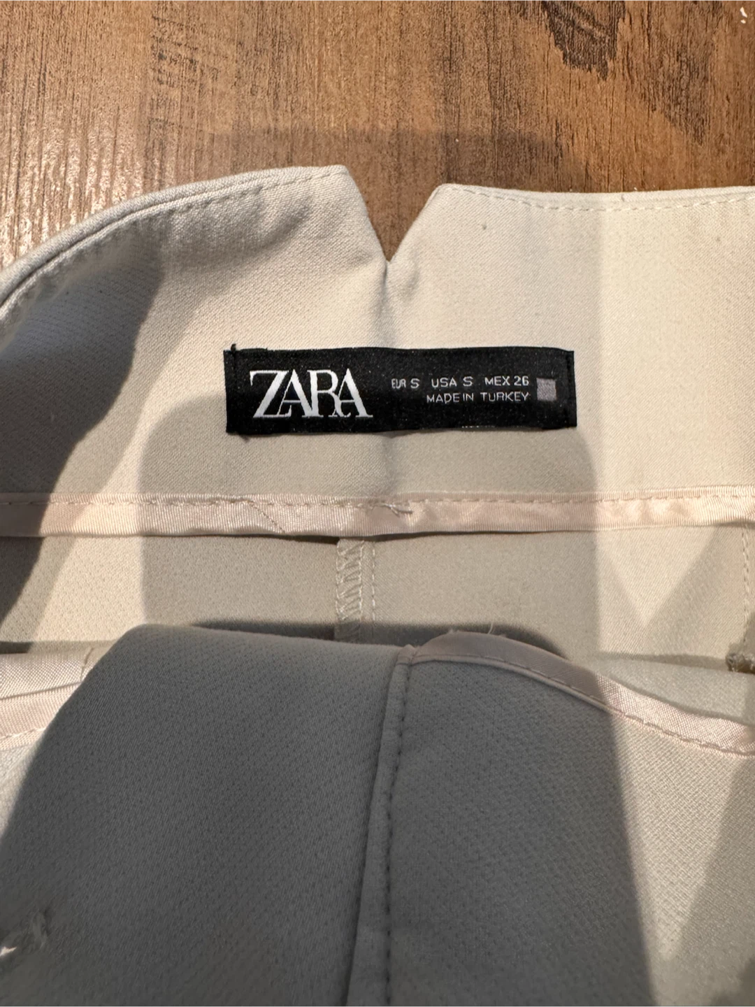 ZARA Cream Trousers Size S - photo 3