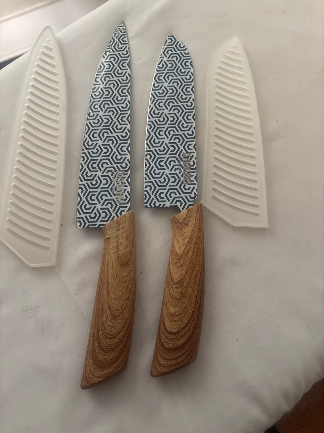 Cookworks 7" And 8” Santoku Knife Set with Sheaths - photo 3