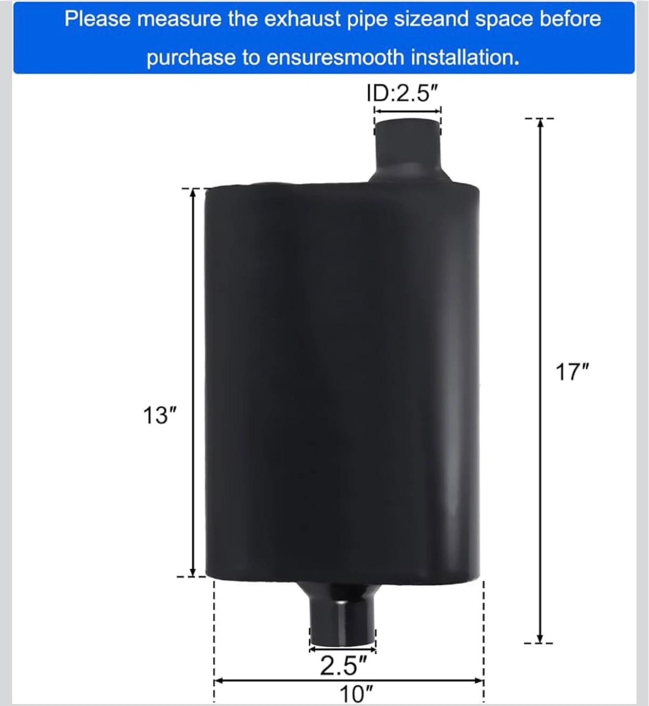 Floshine Universal Muffler Dual Chamber BNIB - photo 2