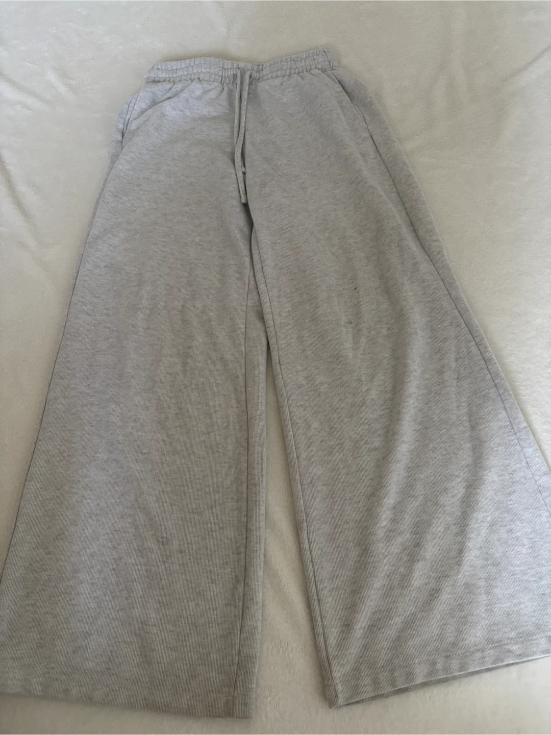 Grey Wide Leg Sweatpants