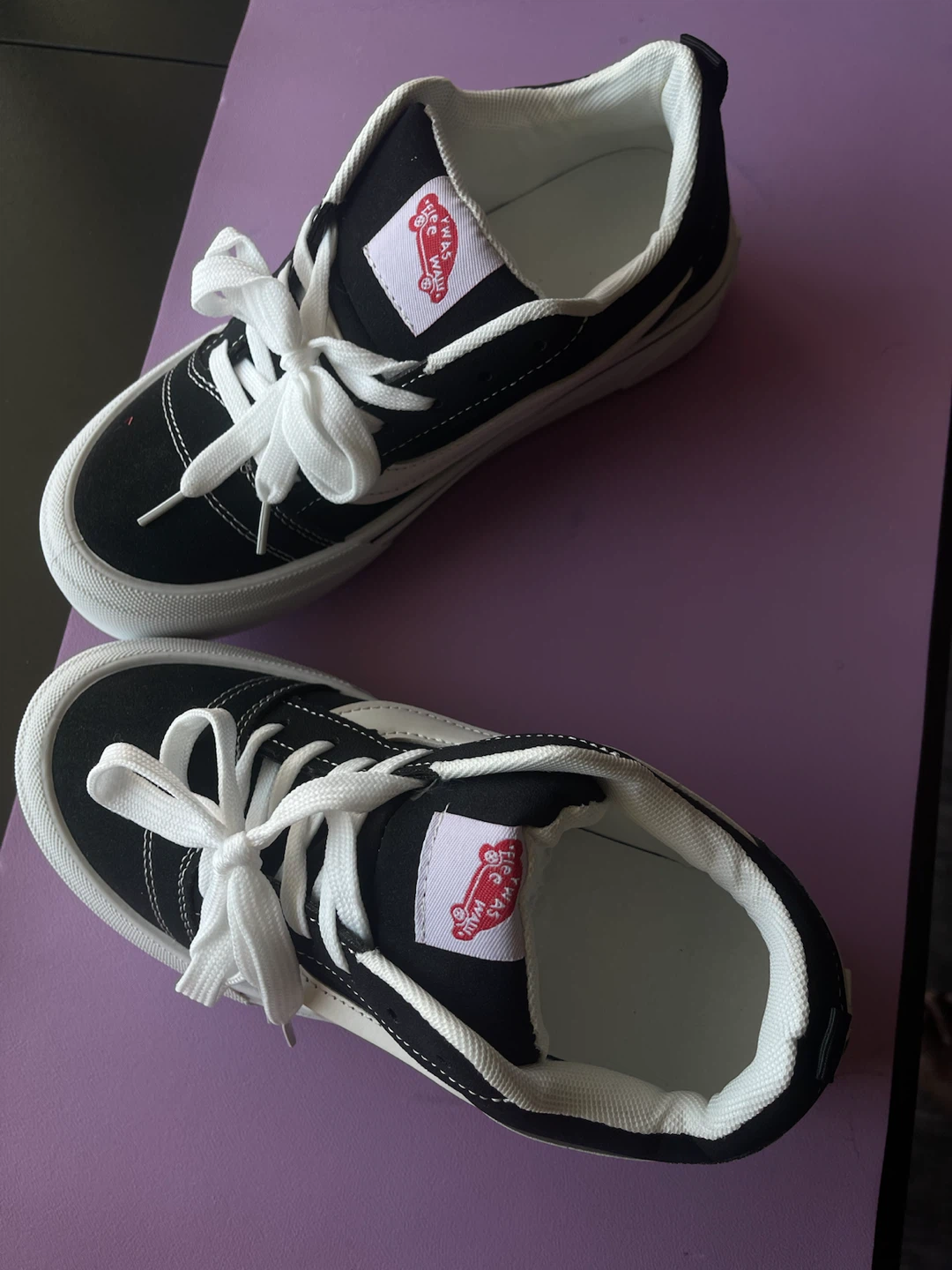 Black and White Vans-style Sneakers - photo 3