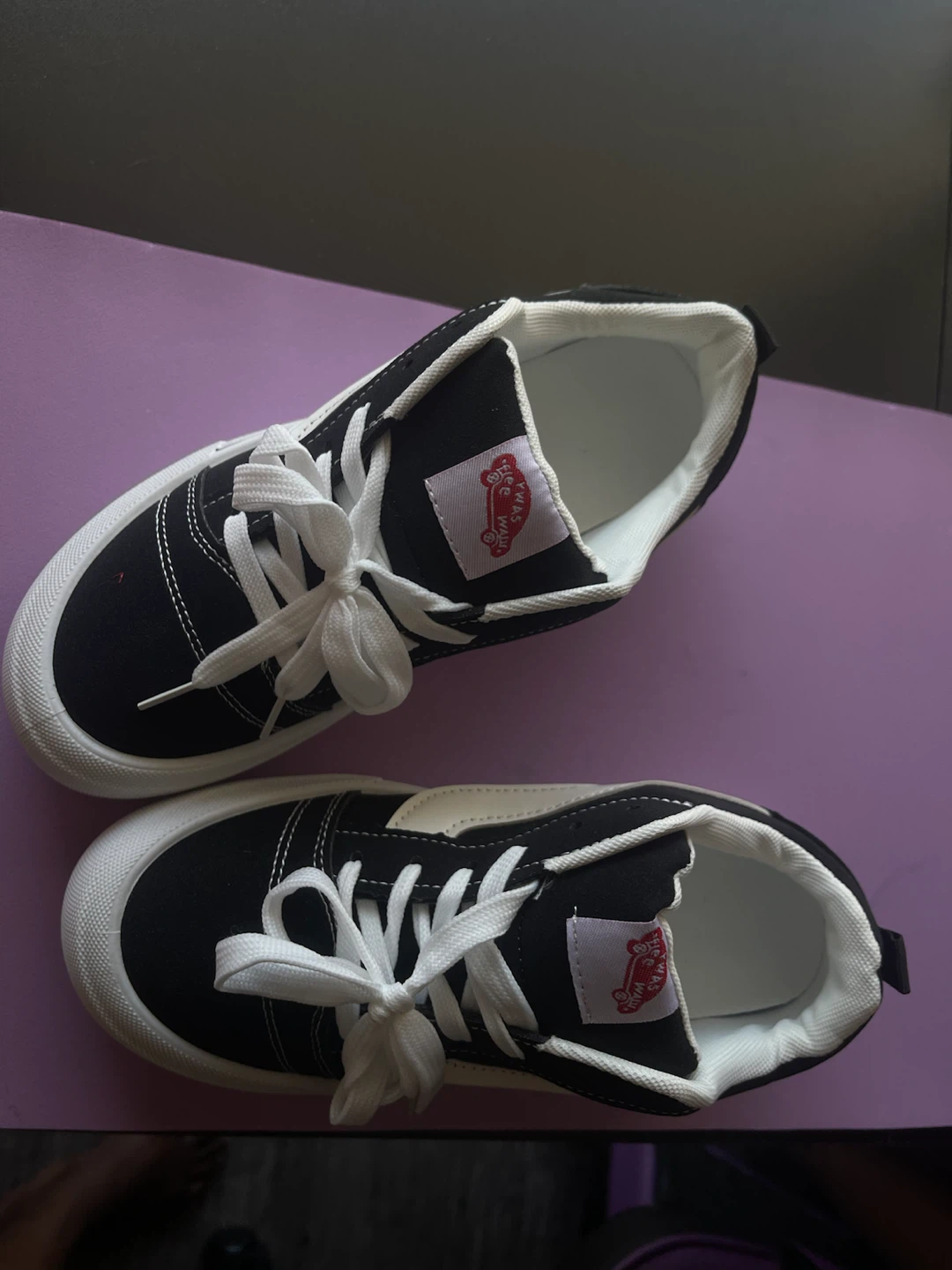 Black and White Vans-style Sneakers - photo 4