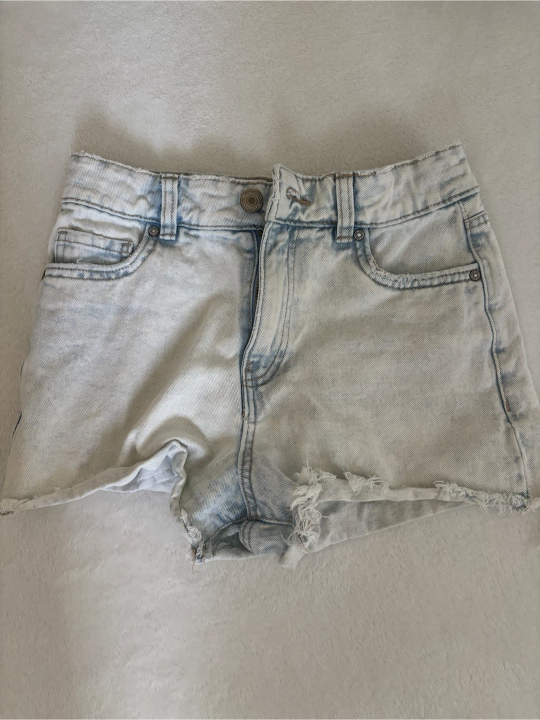 Light Wash Denim Cutoff Shorts
