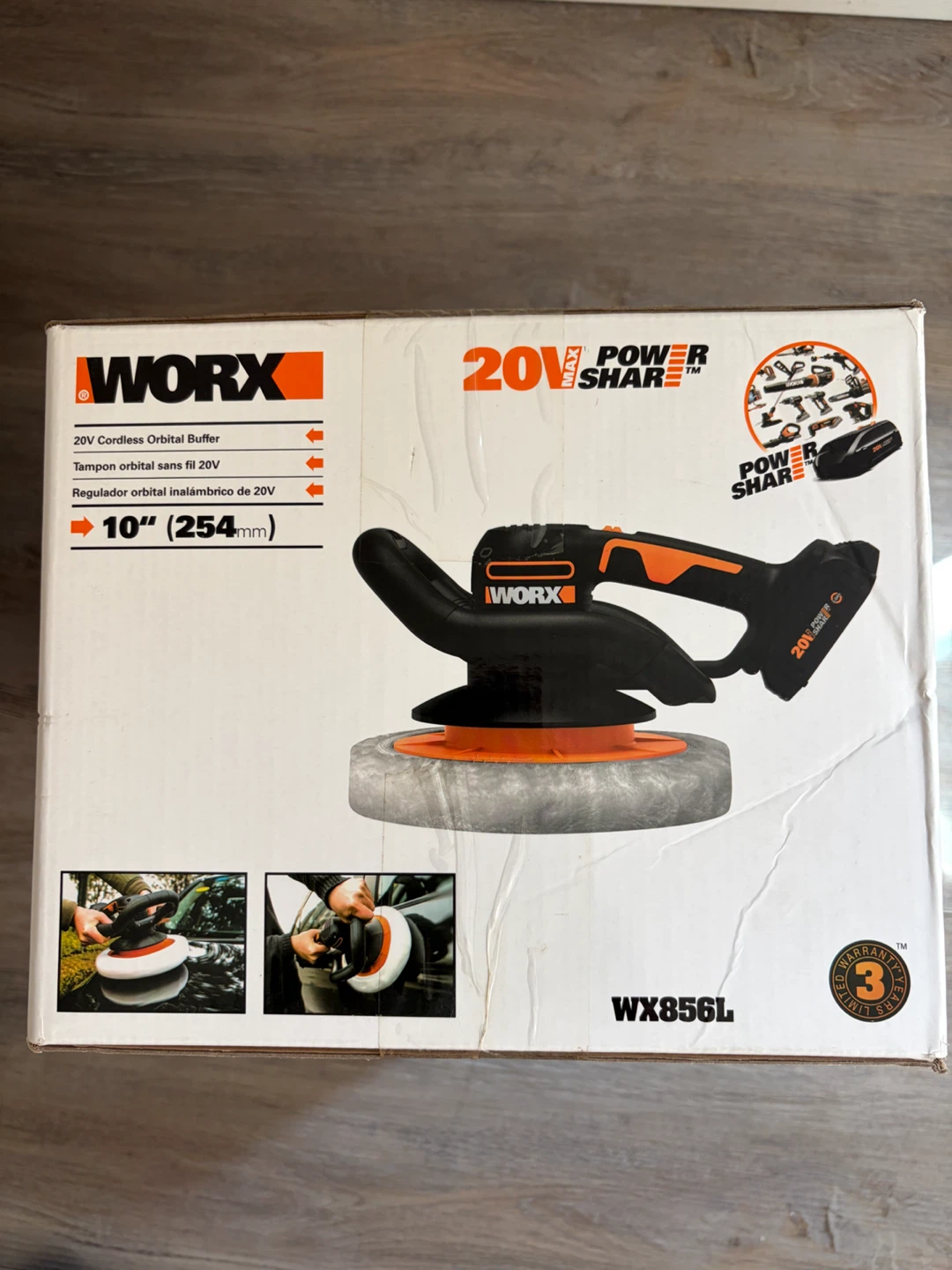 WORX 20V Cordless Orbital Buffer 10" - WX856L - photo 3