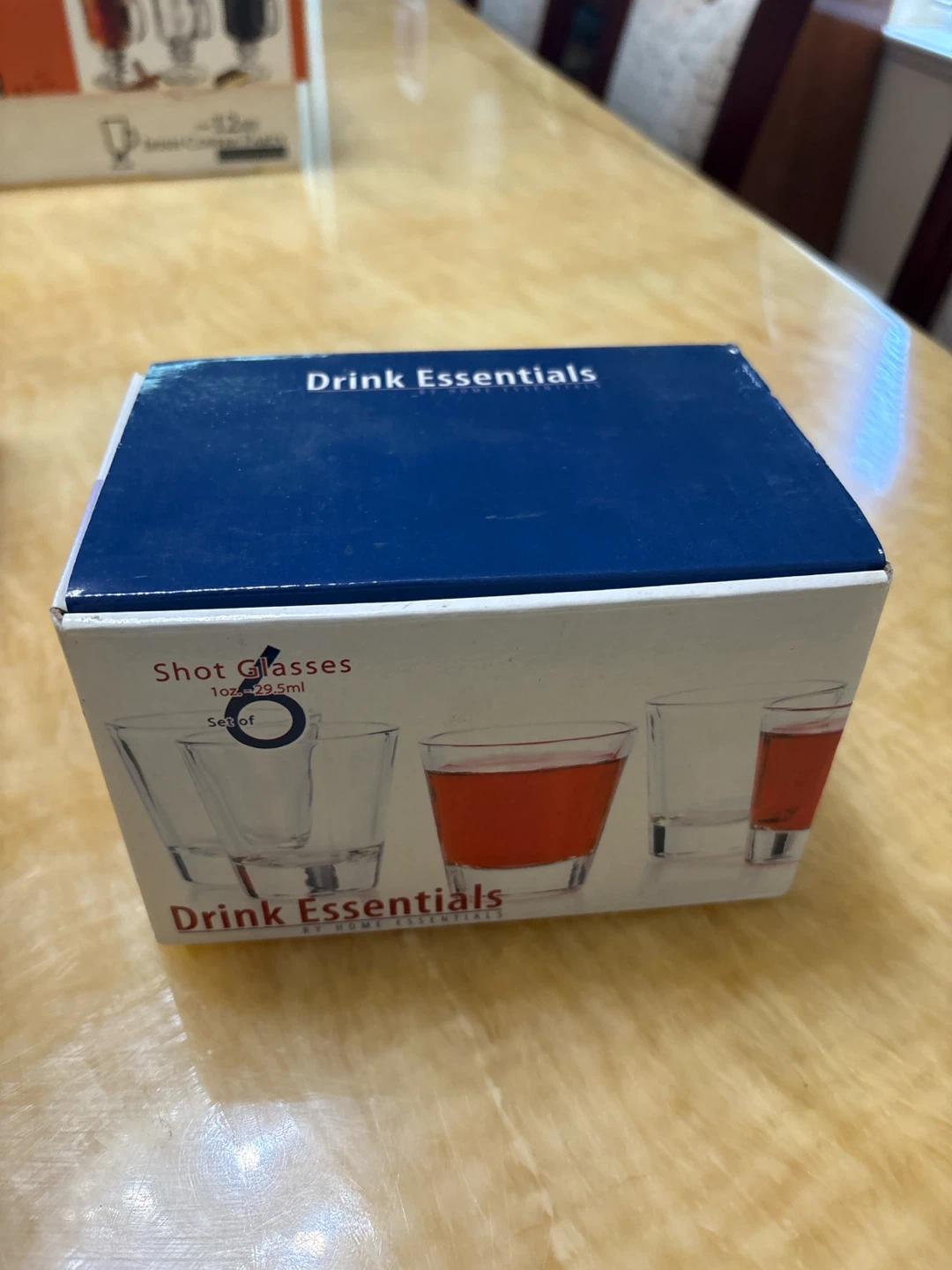 Set of five shit glasses