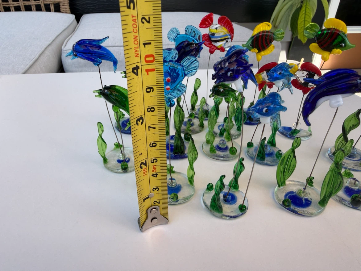 16 Assorted Glass Fish Aquarium Decorations – Imperfect / Craft - photo 4