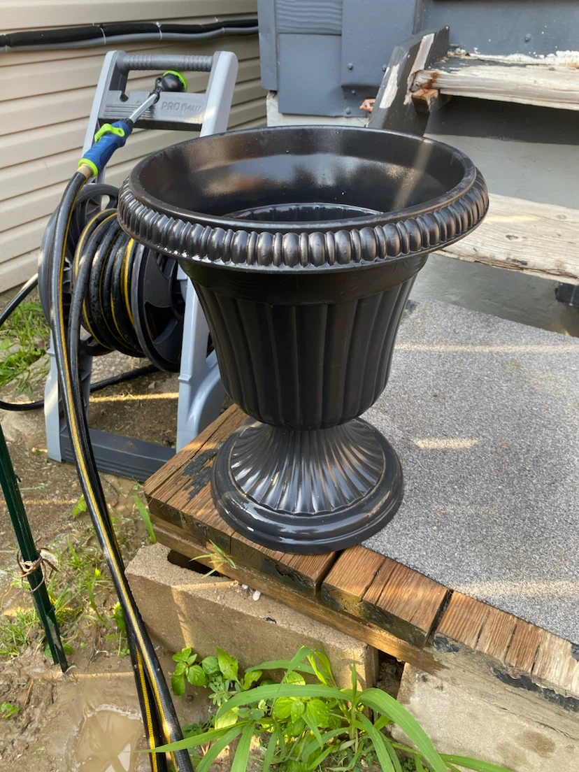 Black Urn Planter